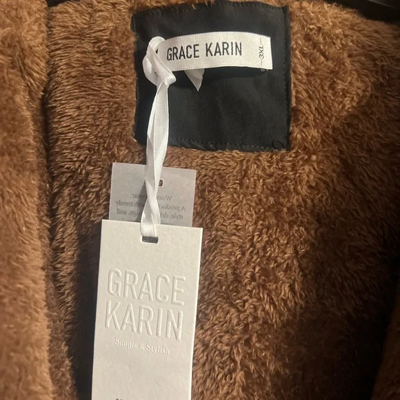 Women's Black Parka with Faux Fur Trim - Picture 7 of 12